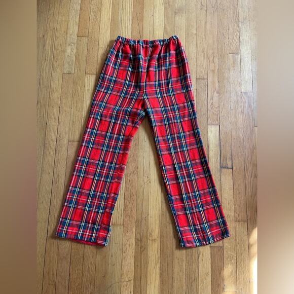 Late 60s 70s Vintage Red Plaid Pants - Picture 2 of 9